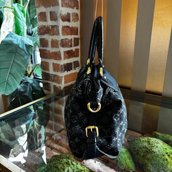 LOUIS VUITTON Black Denim Monogram Neo Cabby - Picture 2 of 7